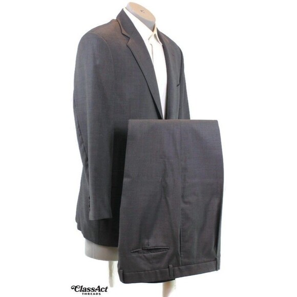 Joseph Abboud Other - Joseph Abboud 2 Piece Suit Mens Gray Wool 2 Btn 44R Pleated Fronts 36" Waist